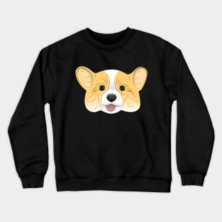 cute corgi puppy face Crewneck Sweatshirt